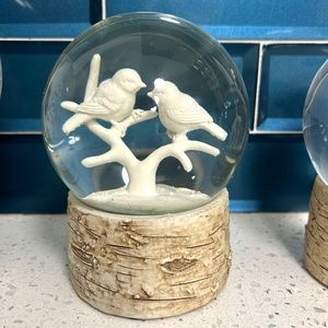 Snow Globe White Birds